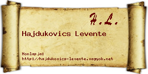 Hajdukovics Levente névjegykártya